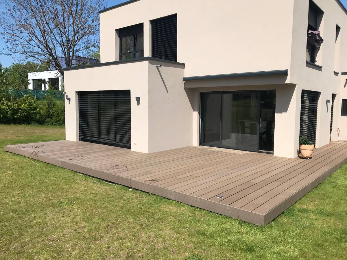 TERRASSE TORRO TIMBER GAMME GLACIER BRUN TERRA- CHANTIER TAGOLSHEIM (68) Riedisheim