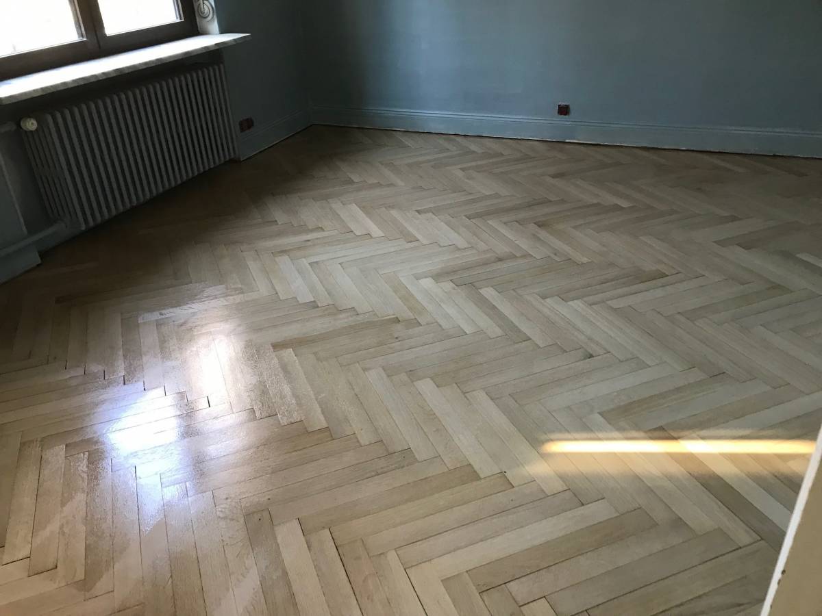 RENOVATION D&#8217;UN PARQUET CHENE MASSIF BATONS ROMPUS MULHOUSE (68) Riedisheim 1